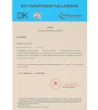 Eksempel på Certificate of Professional Competence Transport Manager Danmark